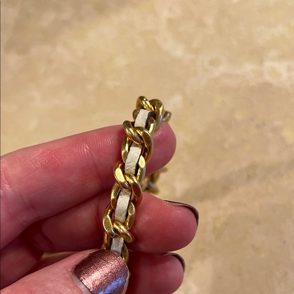 Tory Burch Woven Crossbody Bag in Tan and White - Picture 4 of 13